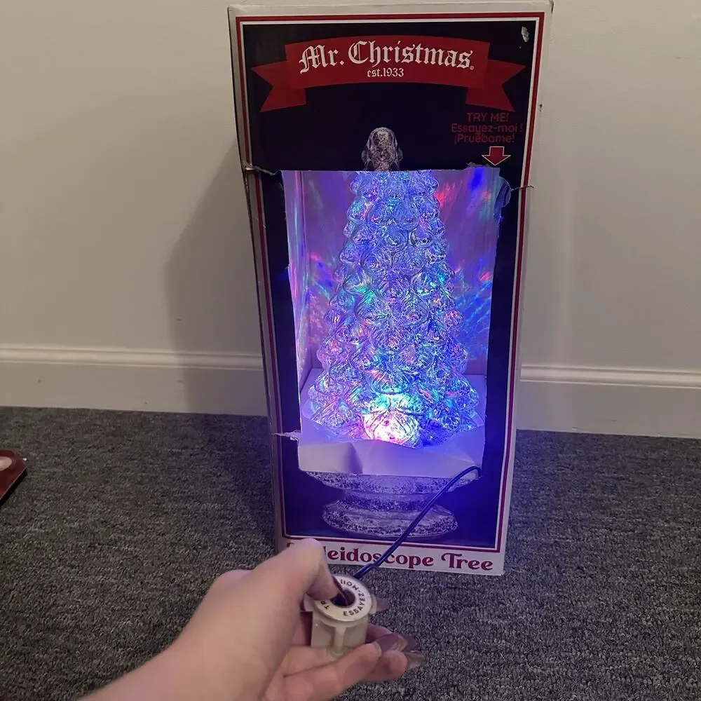 Mr. Christmas 16-inch mercury glass kaleidoscope light-up tree